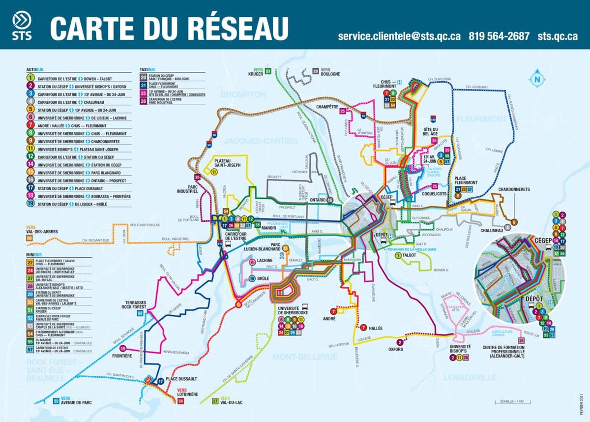 Kaart van Quebec bus